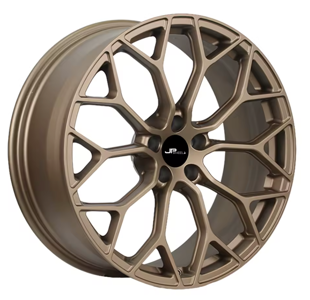 20″ Monoblock Forged Alloy Wheel — 5×112 (Black / Brown) Set of 4